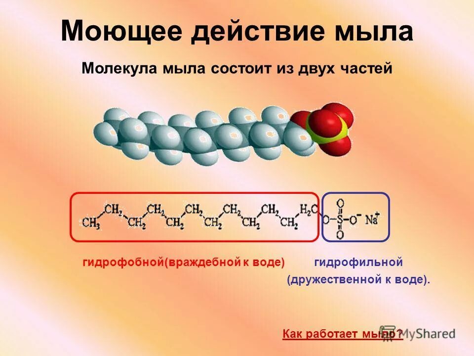 Структура молекулы мыла. Механизм действия мыла на молекулы жира. Механизм действия мыла на молекулы жира. Очищающее действие мыла. Механизм действия мыла.