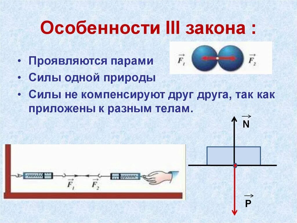 Законы Ньютона физика 9. Особенности законов Ньютона. Три закона Ньютона. Третий закон Ньютона.