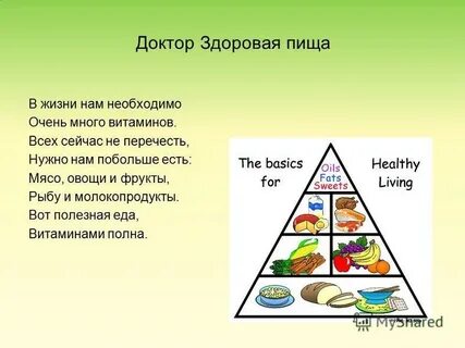 Стихи про питание для детей