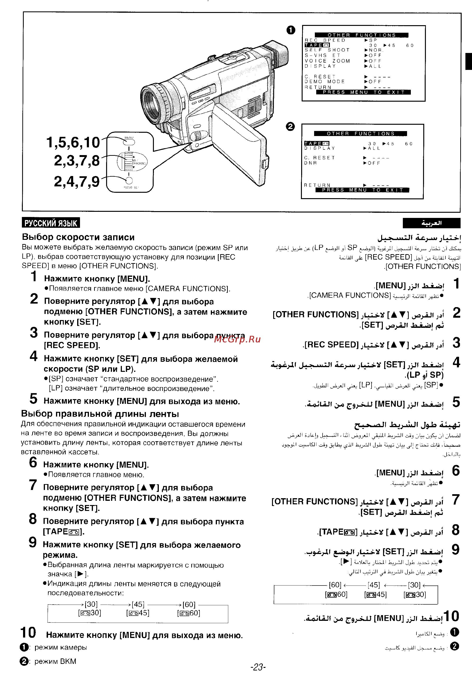 Инструкция vgr v 107 на русском языке. Камера Панасоник NV vs5en как заряжать