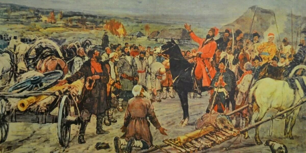 Восстание пугачёва. Крестьянское войско Емельяна Пугачева 1773.