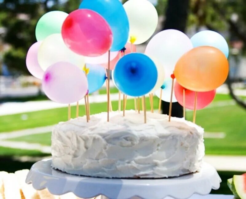 Торт с воздушными шарами. Торт «воздушные шарики». Торт с шариками. Украшение торта воздушными шариками.