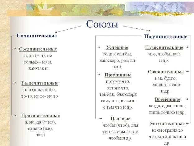 Союз в предложении не бывает. Виды союзов в русском языке. Типы союзов в русском языке таблица. Союзы в русском языке список 7 класс. Союзы в русском языке таблица 7 класс.