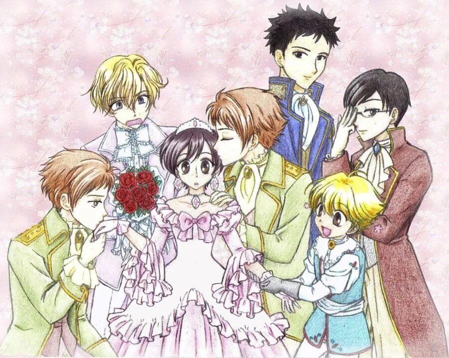 Ouran host club. Клуб свиданий старшей школы Оран арт. Хост-клуб Оранской школы девушки.