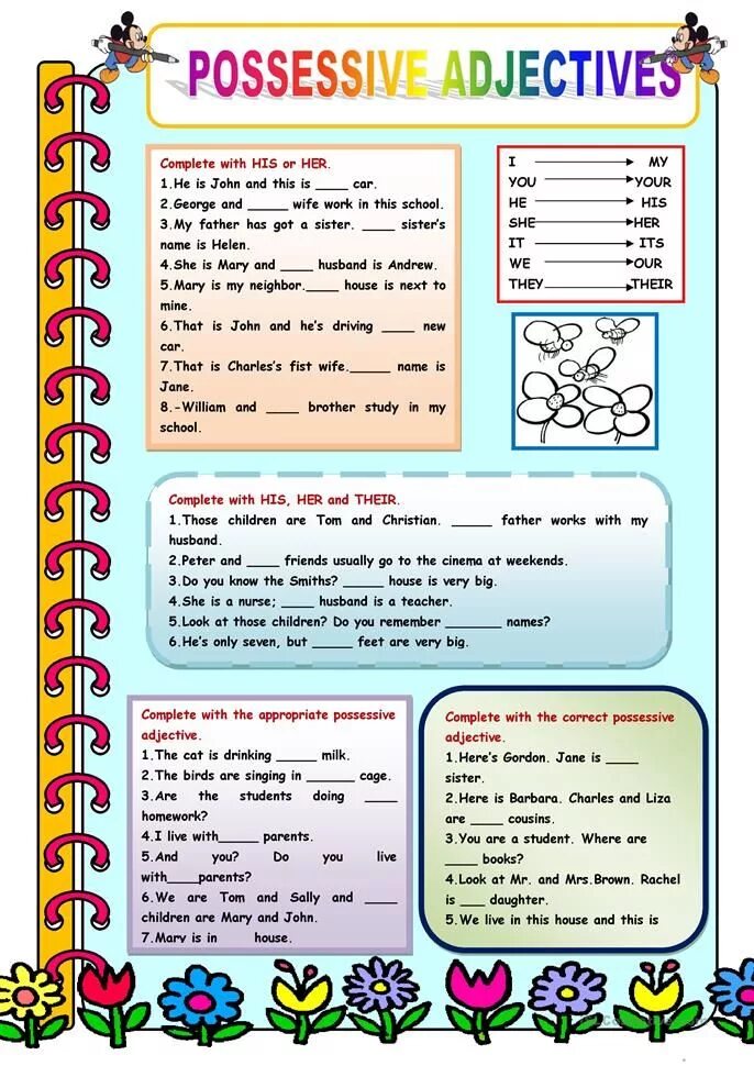 Possessive adjectives. Притяжательные местоимения Worksheets. Possessive adjectives and pronouns упражнения. Притяжательные местоимения в английском языке Worksheets. Possessive adjectives worksheet