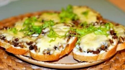 Бутерброды с грибами