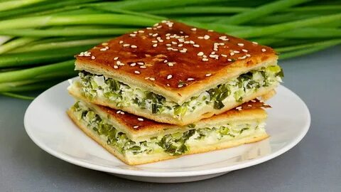 Вкуснейший пирог с зеленым луком