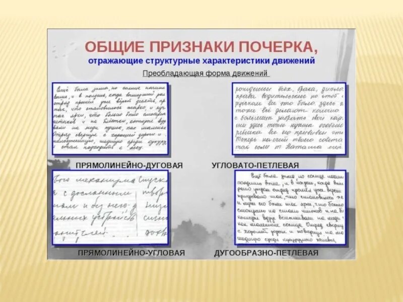 Группы частных признаков. Форма и направление движения почерка. Преобладающее направление движений почерка криминалистика. ОБЩТН признапт почеркп. Лбщщре признаки пояерка.