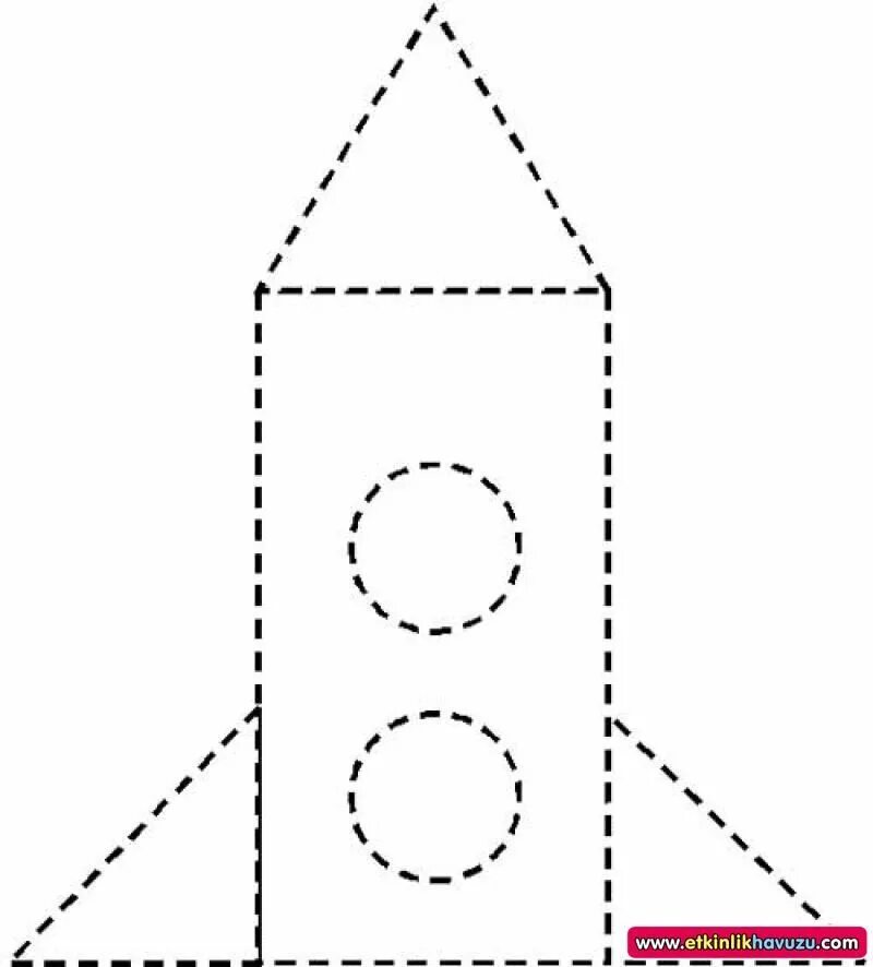 Ракета из геометрических фигур для детей. Дорисовать геометрические фигуры. Фигуры для рисования для детей. Фигуры пунктиром. Аппликация ракета в младшей группе шаблон
