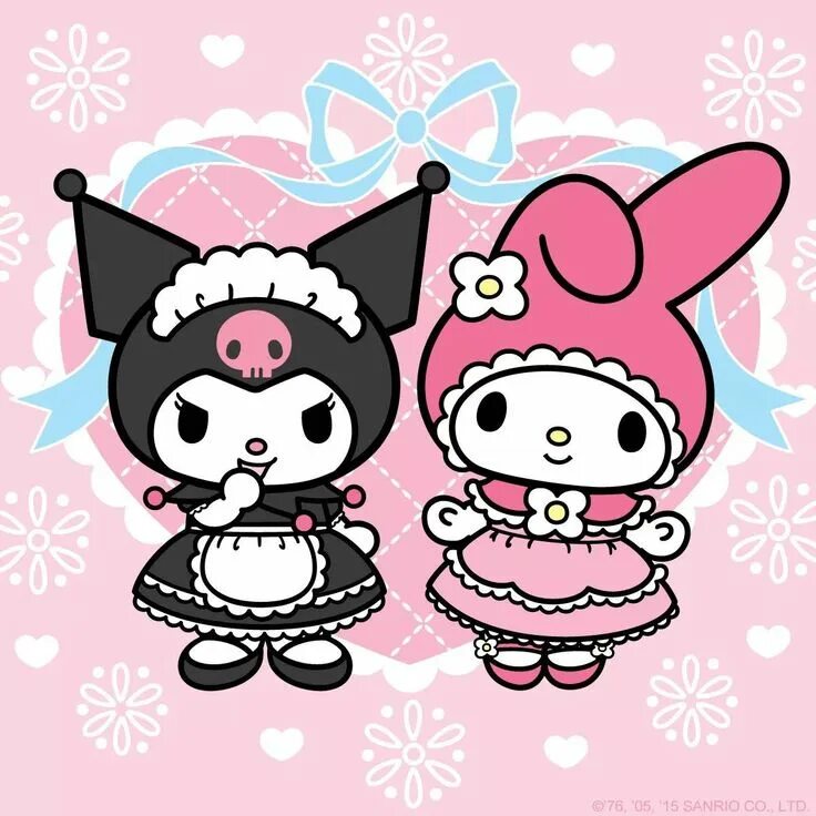 Kuromi et Melody My melody wallpaper, Sanrio wallpaper, Hello kitty wallpaper hd