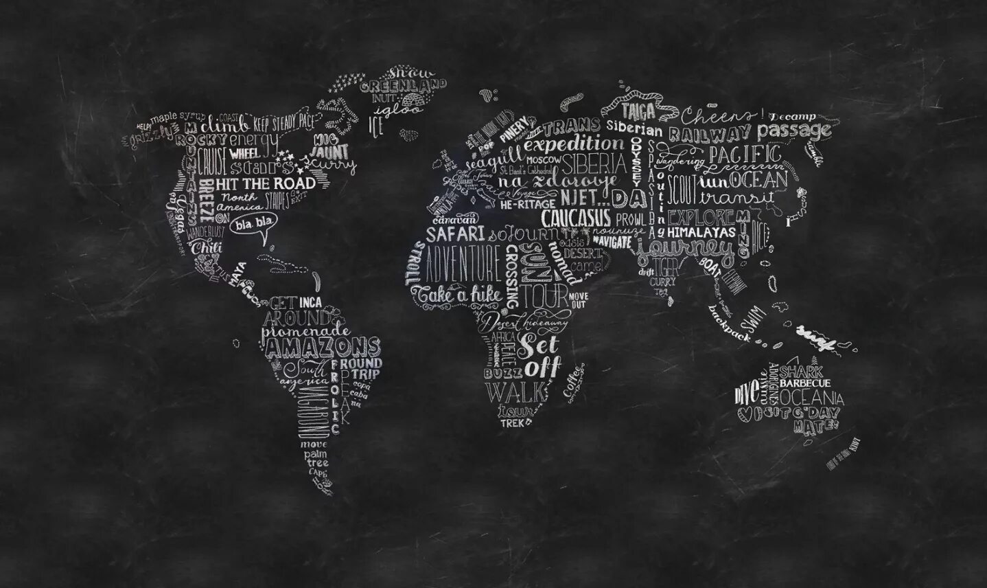 Черная карта мир