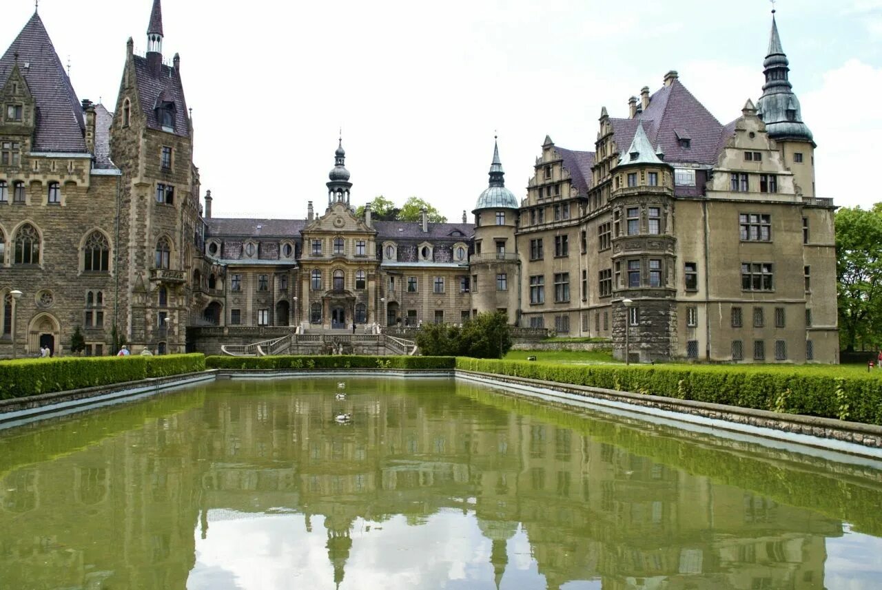 Обои Бавария Германия Linderhof Замки Газон Кусты Города Бавария германия, Бавар