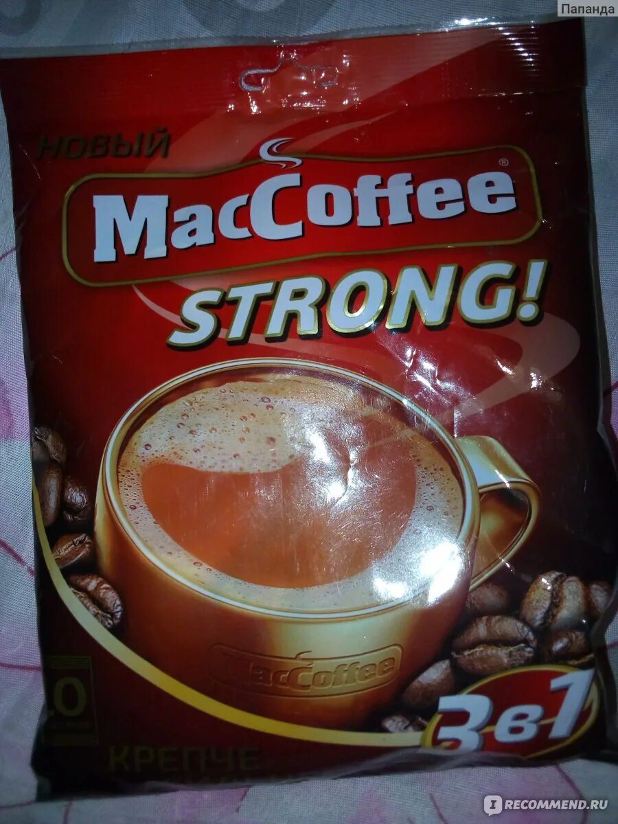 Маккофе калорийность. Маккофе Стронг 3в1. Кофе MACCOFFEE strong. MACCOFFEE strong 3 в 1. Кофе Маккофе Стронг 3в1 16г калорийность.