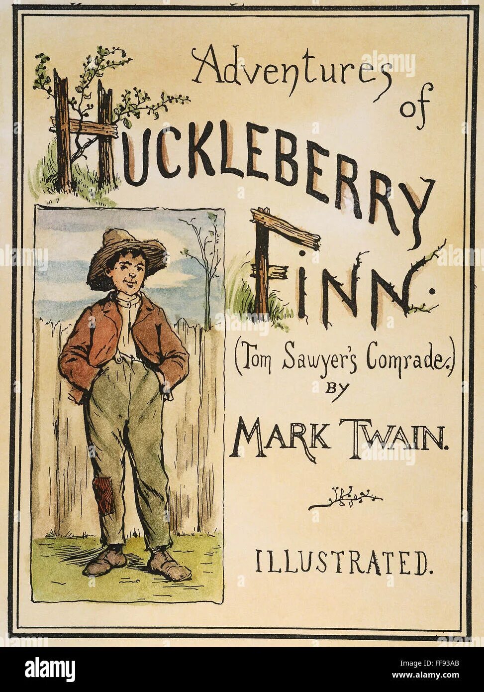 Обложка марка Твена Гекльберри Финна. Mark twain wrote the adventures of huckleberry