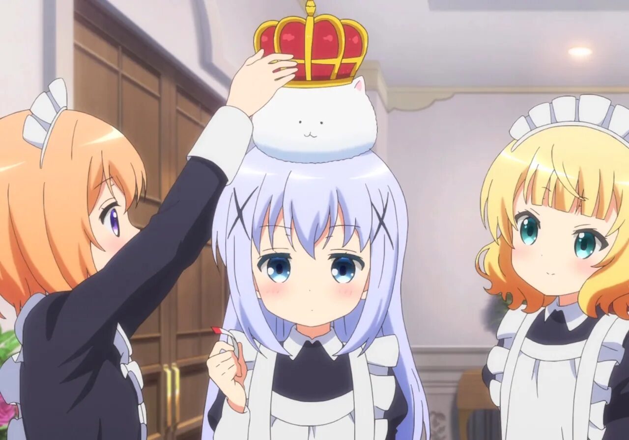 Gochuumon WA Usagi desu ka Скриншоты. Заказывали кролика Gochuumon WA Usagi desu ka. Дом кролика 1