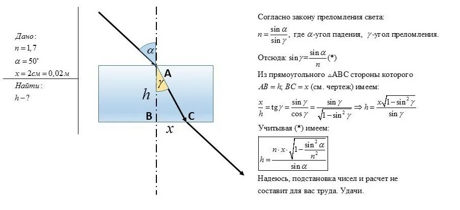 Плоскость воздуха равна. Вычислить показатель преломления плоскопараллельной пластинки.. Преломление света в стеклянной плоскопараллельной пластине. Показатель преломления стеклянной пластинки формула. Показатель преломления среды стекло.