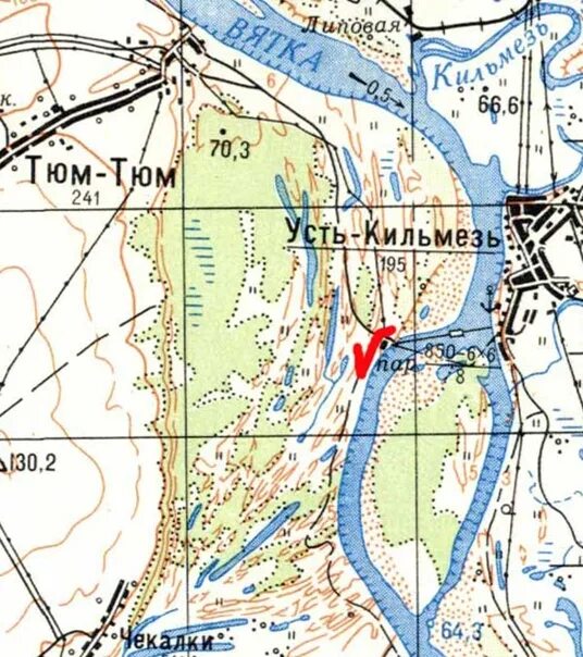 Карта глубин реки вятка в кировской области Том 9, часть 2 Нижнекамское водохранилище от города Чайковский до устья реки В