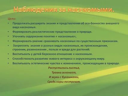 Ход наблюдения