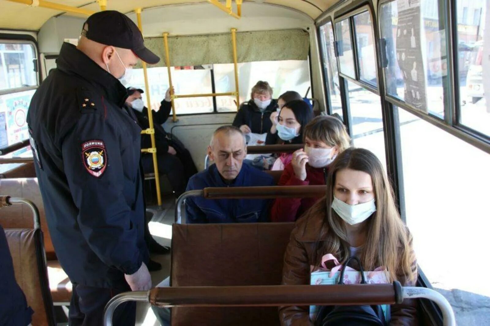 Оштрафовали в автобусе