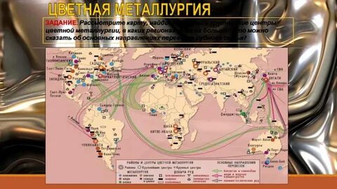 Районы концентрации промышленного производства цветной металлургии