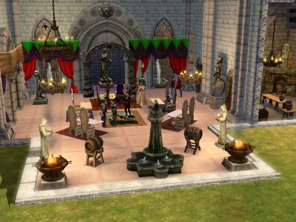 Sims medieval со всеми дополнениями. Симс медивал тронный зал. sims medieval королевский дворец. sims medieval лечебница.