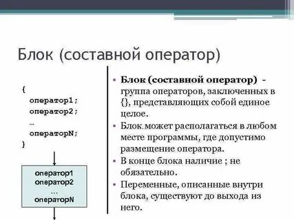 Блок операторов
