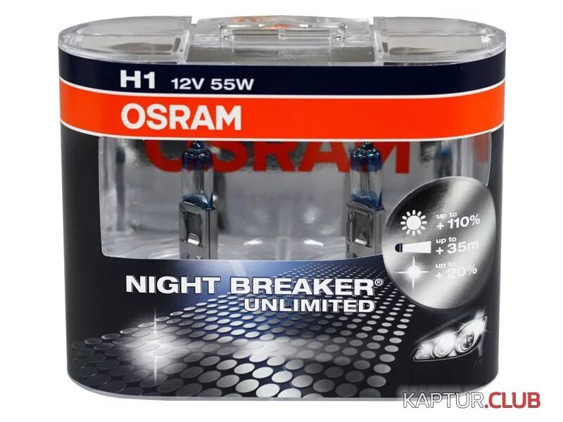 Лампы osram 110. Лампа osram night breaker h1. osram night breaker +110%. осрам н1 найт брекер. osram найт брекер н1.