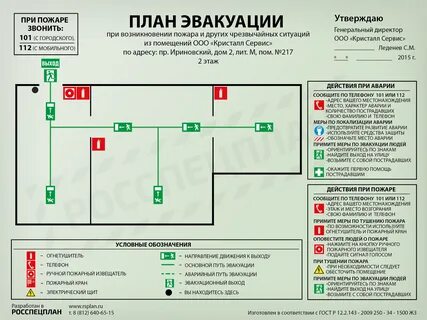 Примеры эвакуации