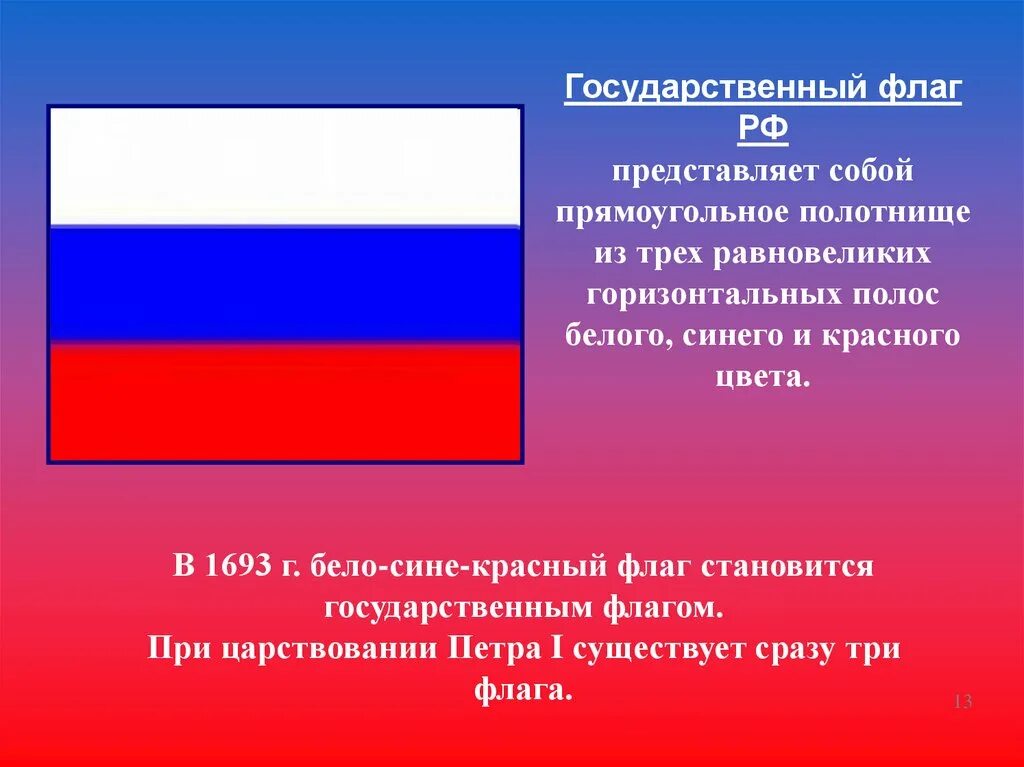 Сообщение о флаге россии кратко