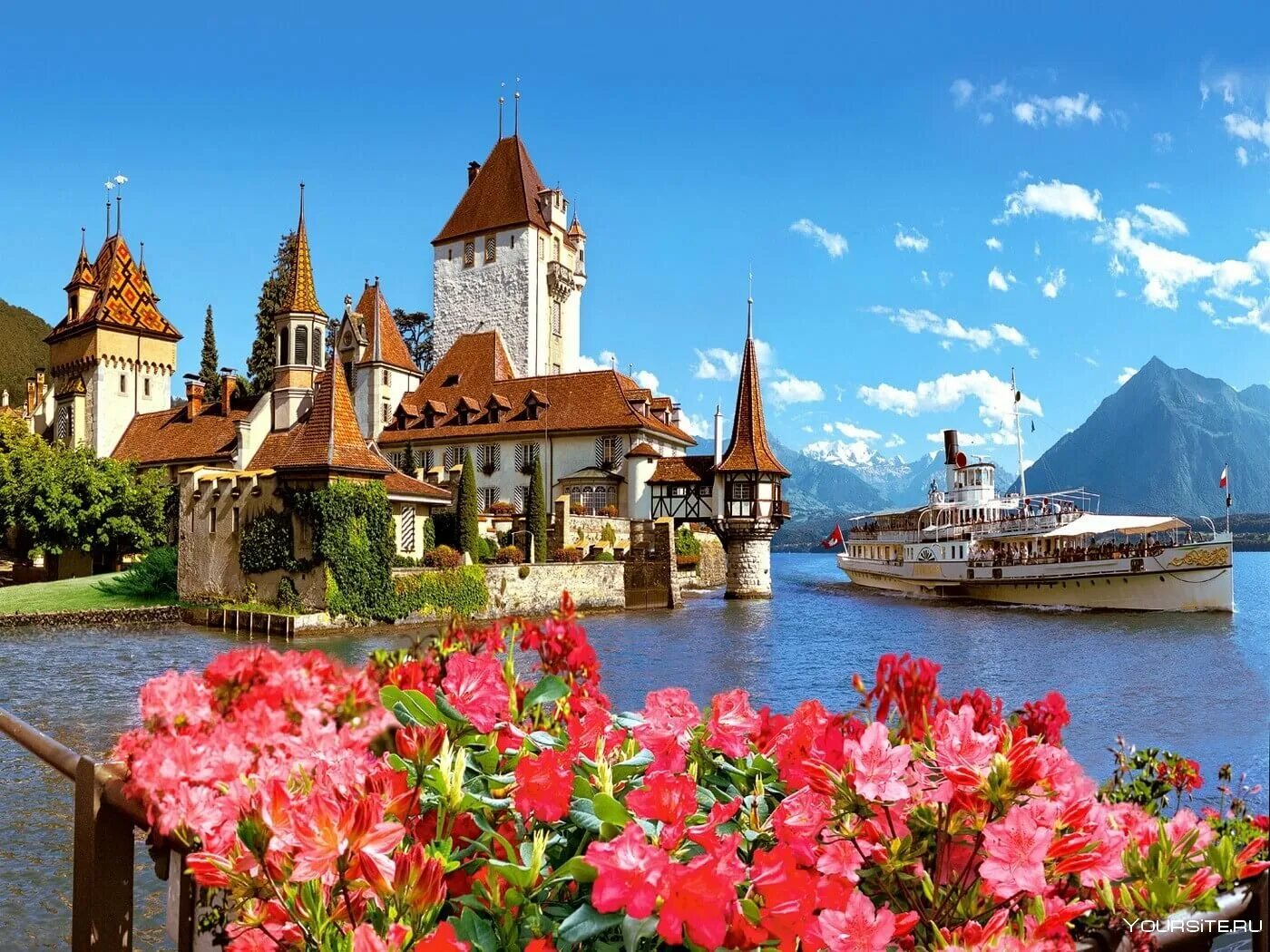 Популярные туристические города. Оберхофен Швейцария. Замок Оберхофен. Свизерленд Швейцария. Замок Оберхофен: Жемчужина Швейцарии.