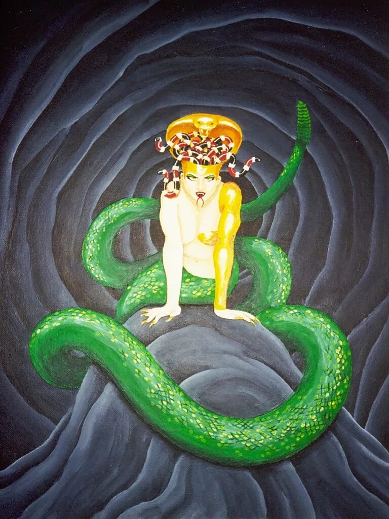 Huge sharp mythical snake like recorded