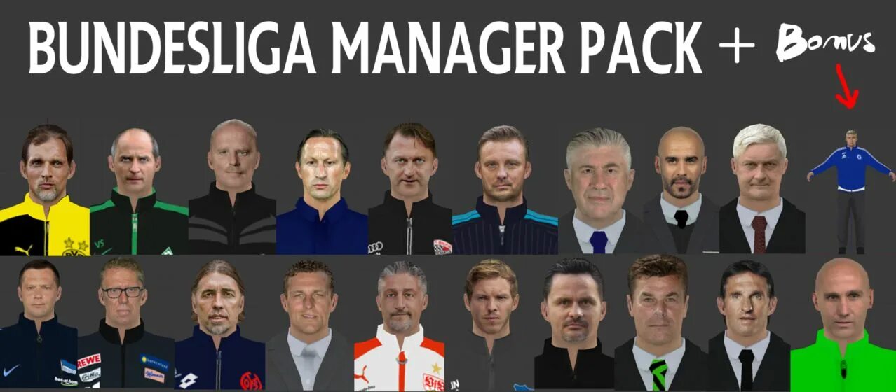 Fifa manager 19. Df11 faces Manager.