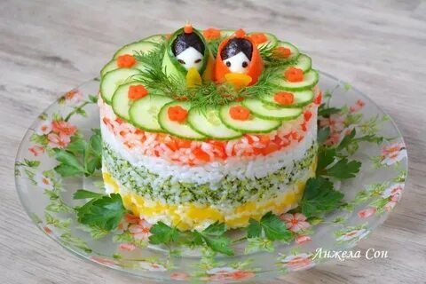 Блюдо из овощей слоями