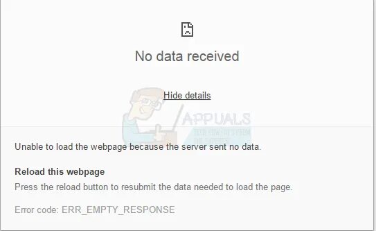 Err_empty_response. Err_blocked_by_response как исправить ошибку. Response is empty. CPANEL Error err_empty_response. Receive data error