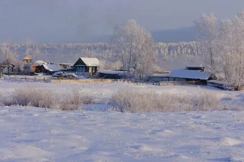 Поселок зима