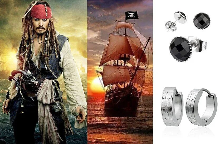 Зачем пиратам серьги. Пиратская серьга. Пиратские серьги для мужчин. Пират с серьгой. Пират с серьгой в ухе.