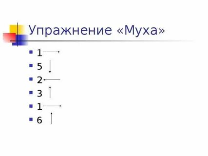 Упражнение муха