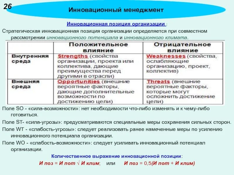 Инновационная позиция организации. Анализ инновационной позиции организации. Организации с позиции инновационного подхода. Анализ инновационной позиции предприятия.