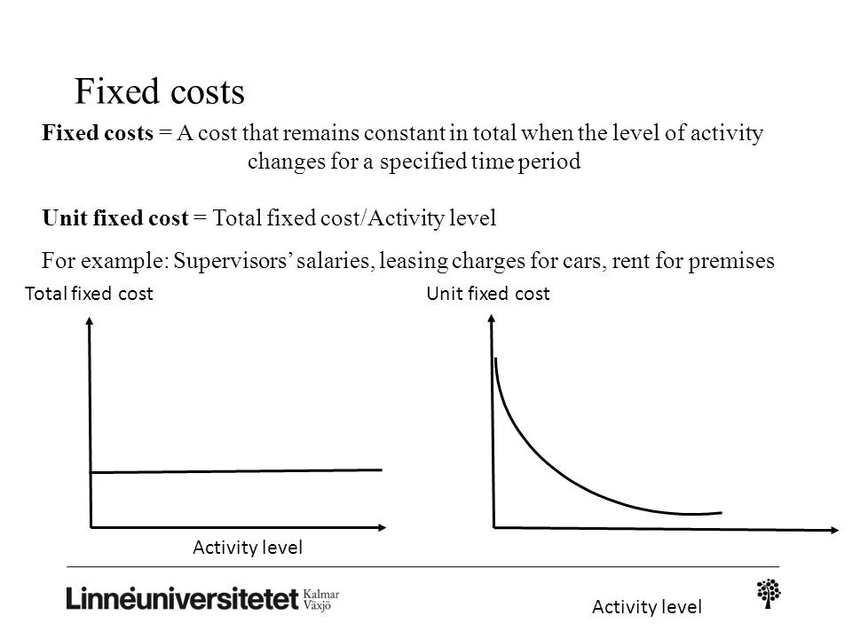 Fixed costs are. Fixed costs are