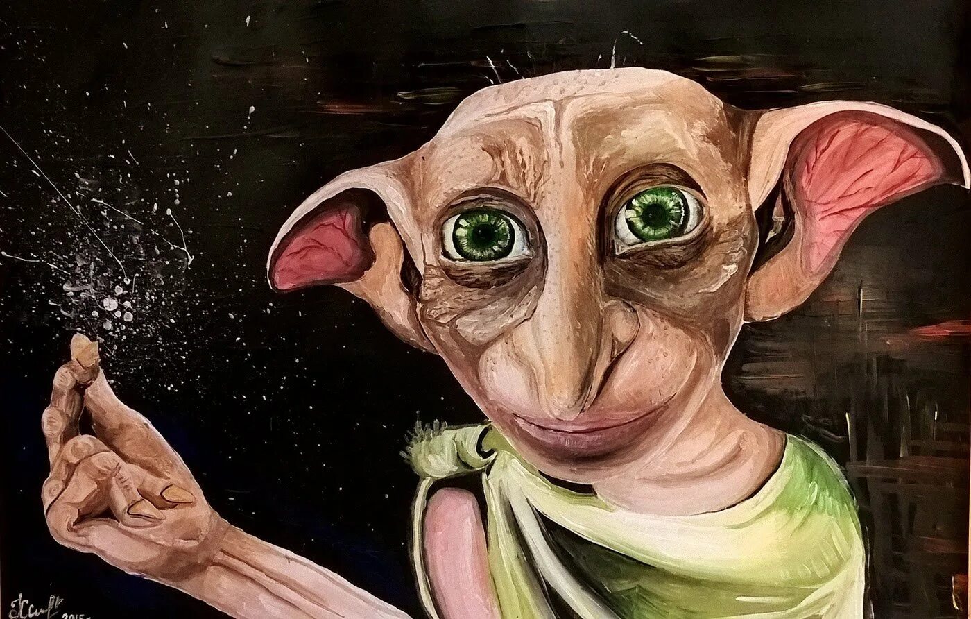 Дайте добби. Домовый эльф добби. добби свободный эльф арт.