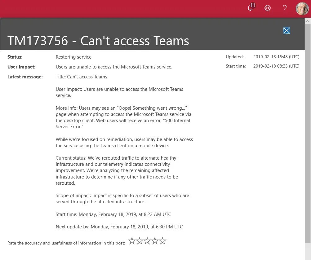 Microsoft Teams statuses. Teams Microsoft Technical problem. Impact user.