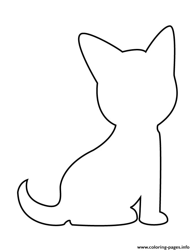 Кошка для вырезания из бумаги. Кот контур. Трафарет котенка для вырезания. Трафарет котика для рисования. Контур кошки для вырезания.