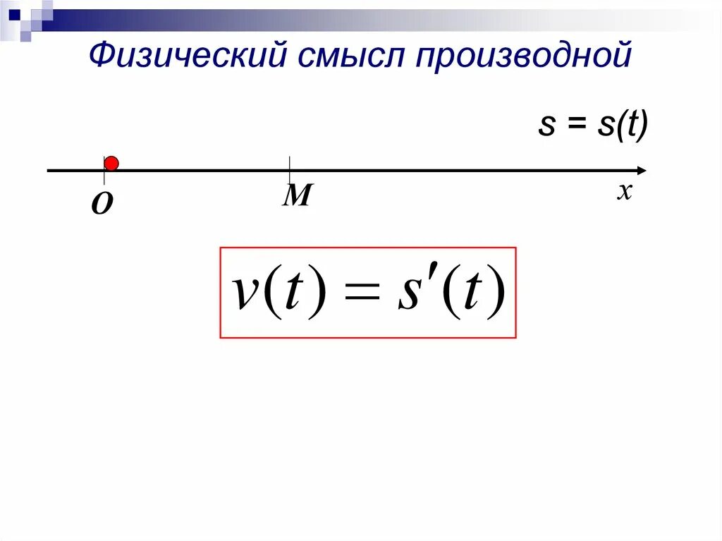 Производная в физике