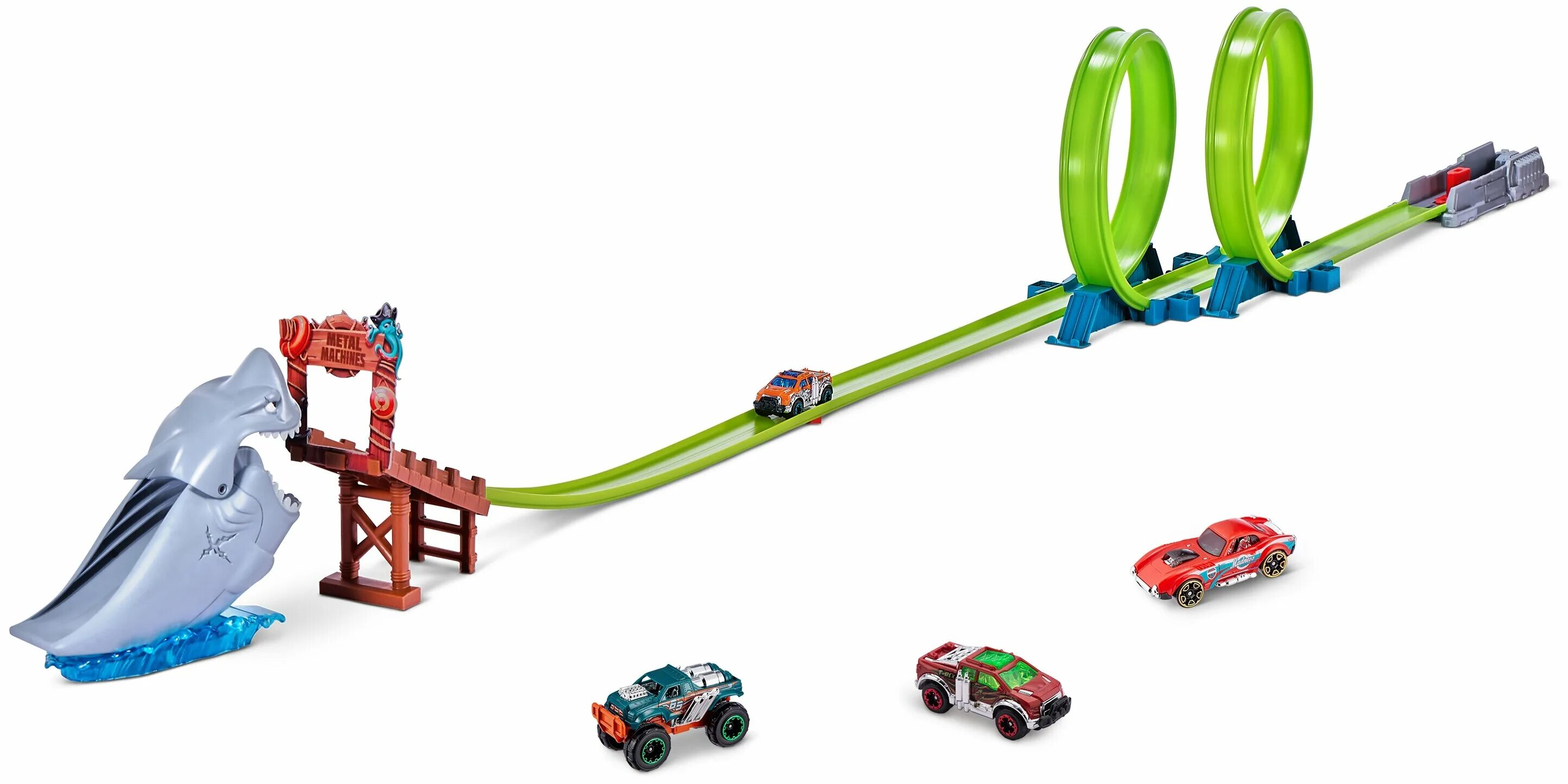 Метал машинс игрушка трек. Трек metal machines metal machines gorilla attack 6726. Набор zuru metal machines трек с машинкой 17 предметов. Трек zuru metal machines shark 6760. Track machines.