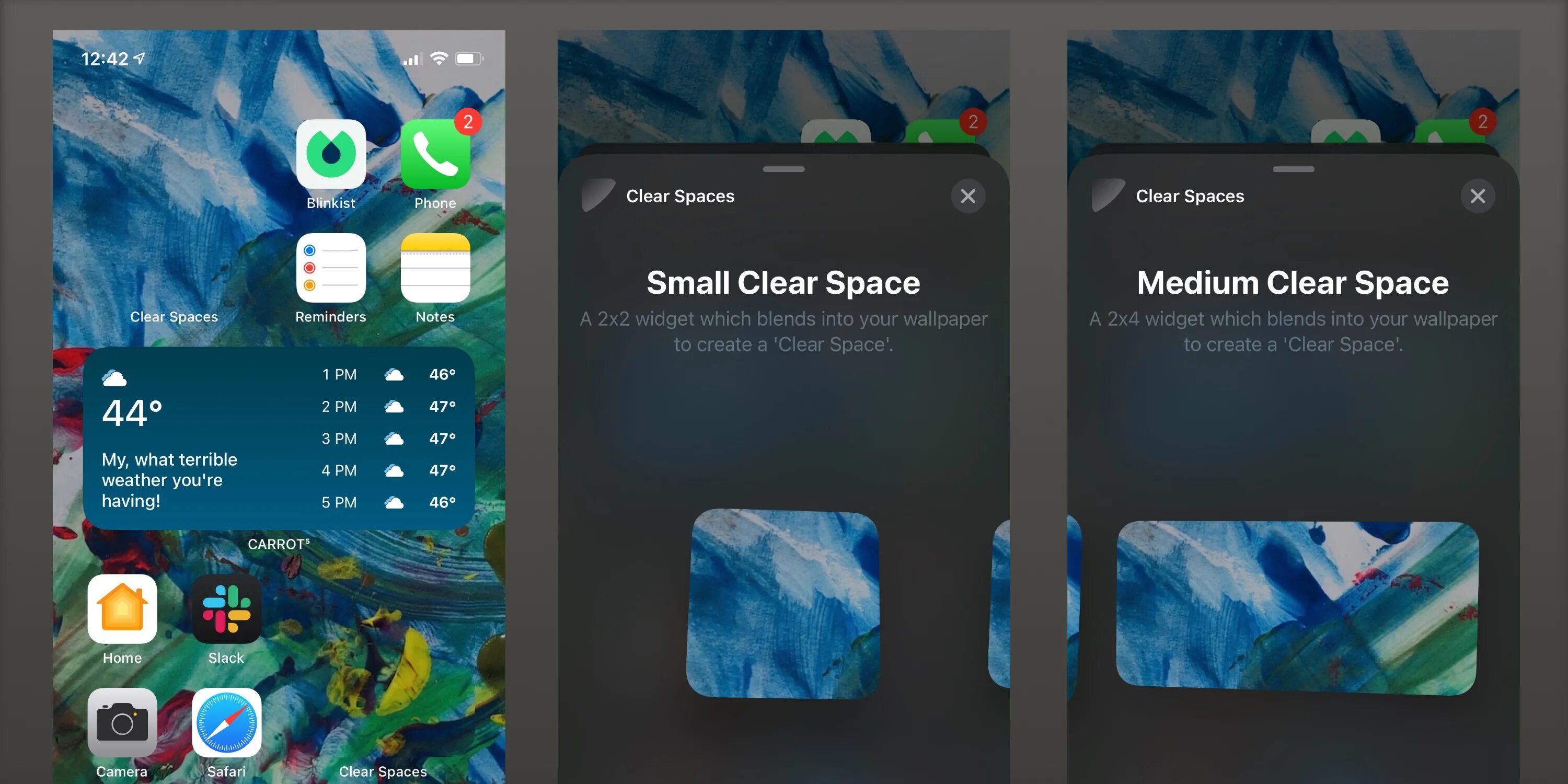 Clear space. Прозрачные виджеты айфон. Виджет IOS. Виджеты на айфон. Расположение виджетов на айфон.