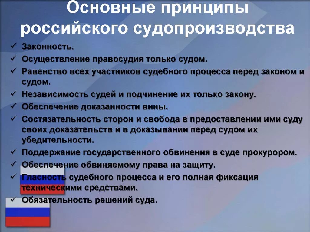 Идея современной россии. Основные принципы судопроизводства в России. Современные принципы судопроизводства. Принцип законности в осуществлении правосудия. Принципы правосудия и судопроизводства.