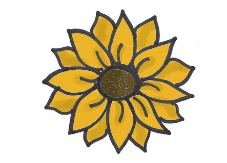 transparent background simple sunflower clipart - Clip Art L