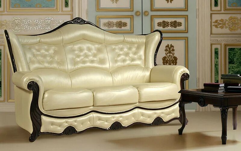 Трехместный диван Изабель-2 натуральная кожа. Белорусская мягкая мебель. Диван Белоруссия. Диваны кропоткин