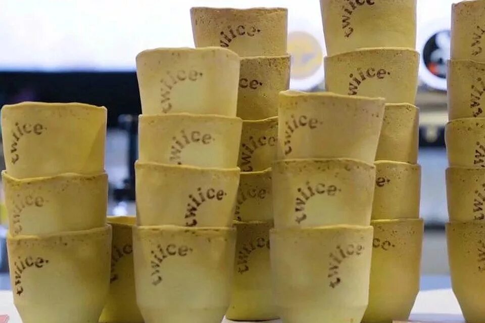 The cups are