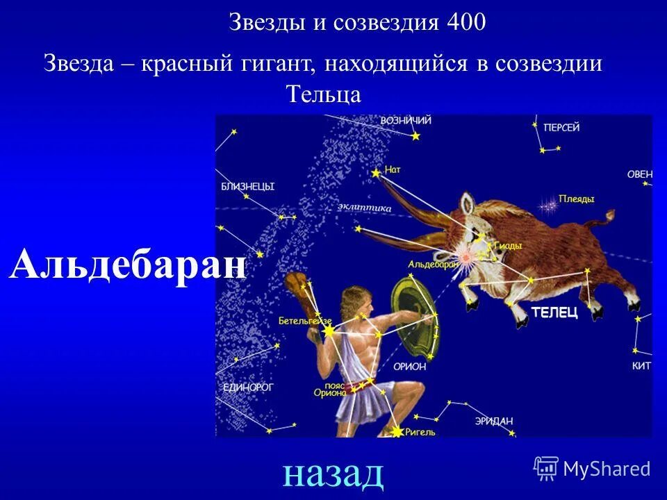 Созвездие альдебаран находится в созвездии